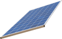 Panel solar para 0 emisiones de CO2. 